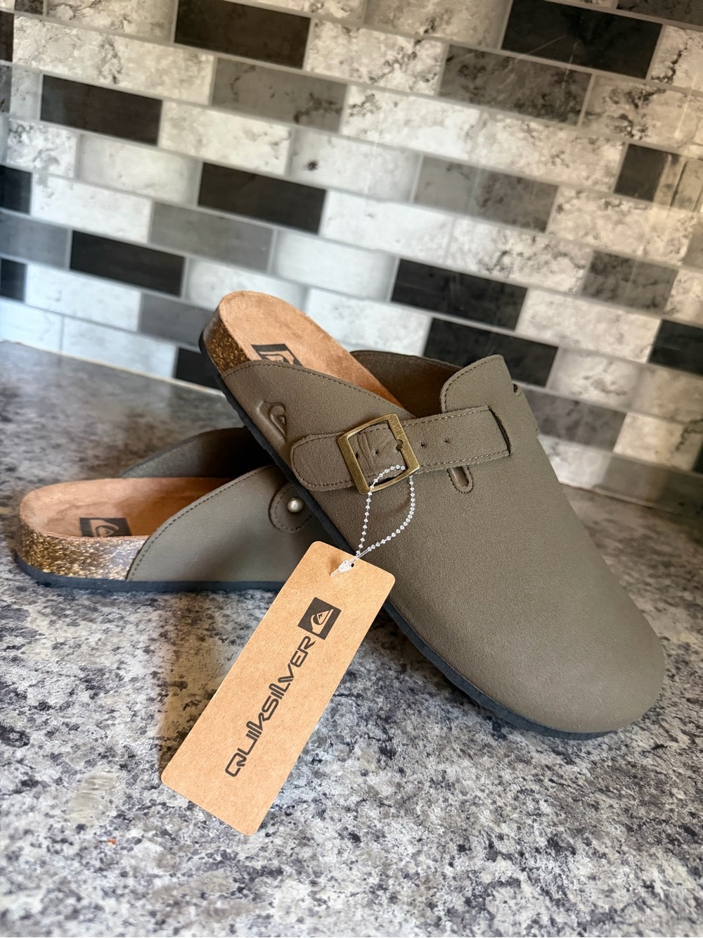 Quiksilver Olive Green Slip-On Clog Loafers
